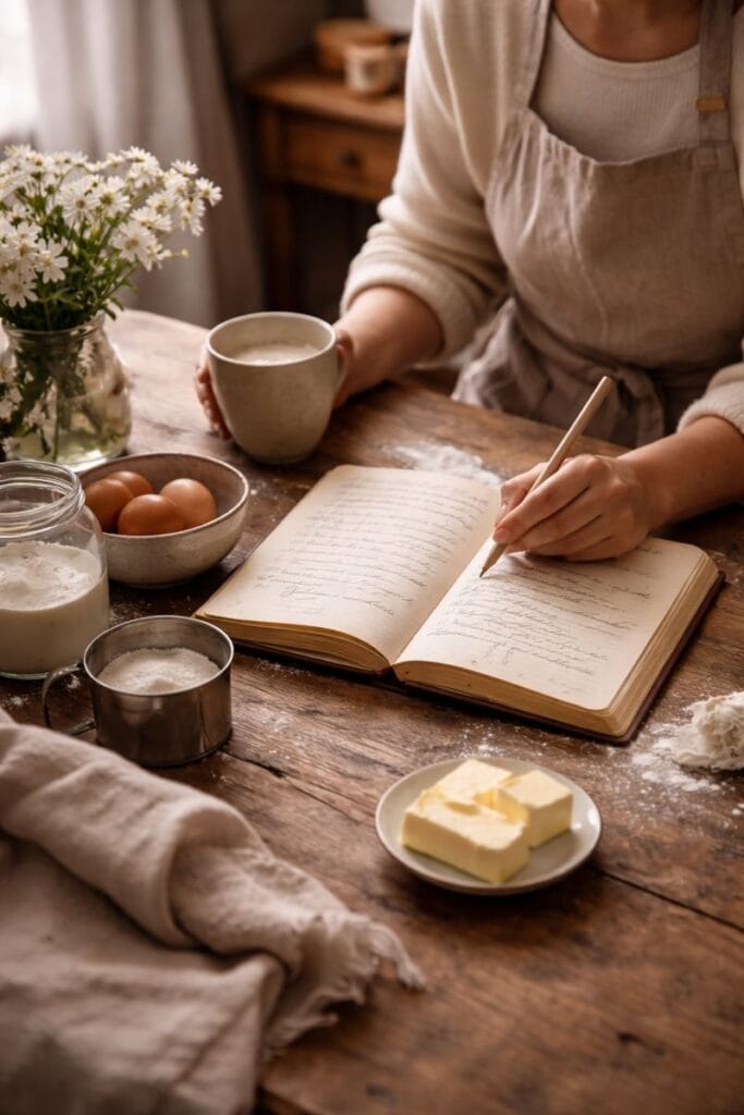 Une maman et son petit garçon en train de cuisiner ensemble dans une cuisine chaleureuse