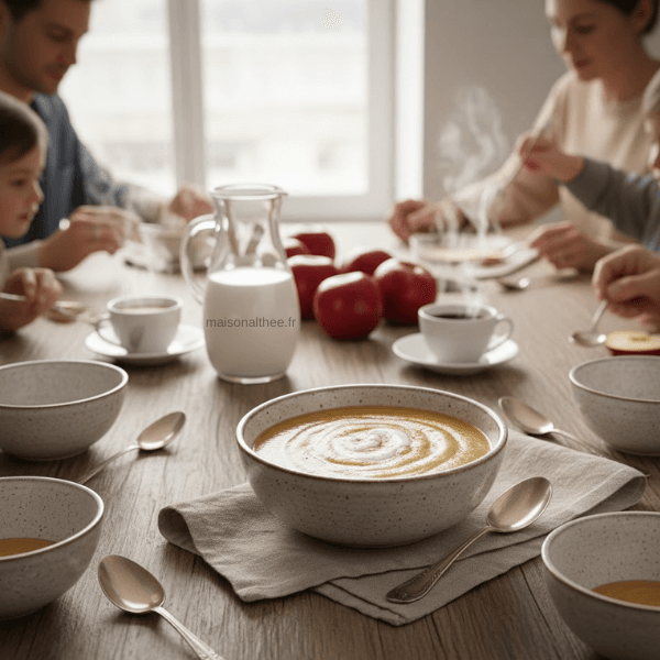 table familiale compote pomme