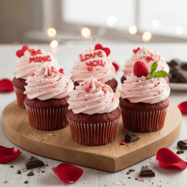 Cupcakes de la Saint-Valentin maison, recette facile et moelleuse