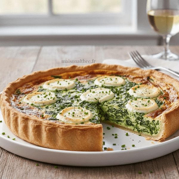 Quiche aux épinards et au fromage de chèvre maison, recette facile pour le soir