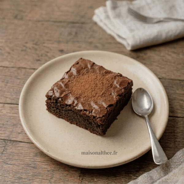 Brownie kéto facile ultra-fondant sans sucre sur une assiette