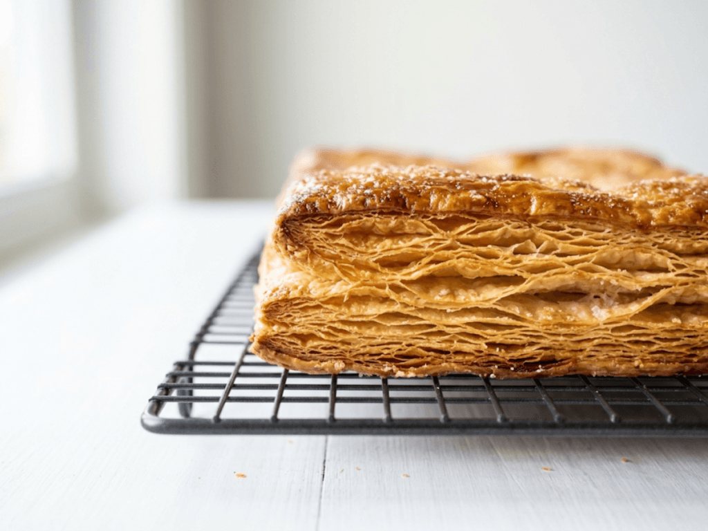 Pâte feuilletée rapide maison dorée croustillante