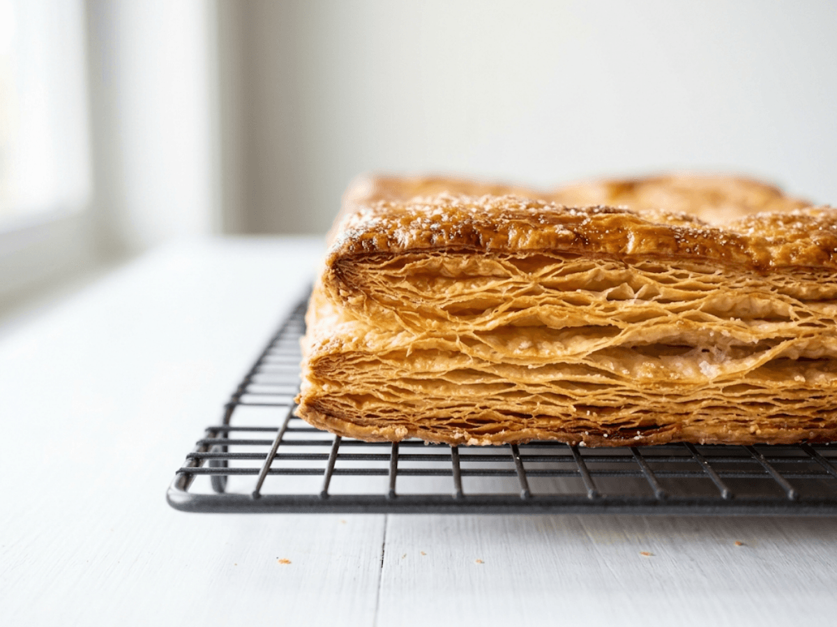 Pâte feuilletée rapide maison dorée croustillante